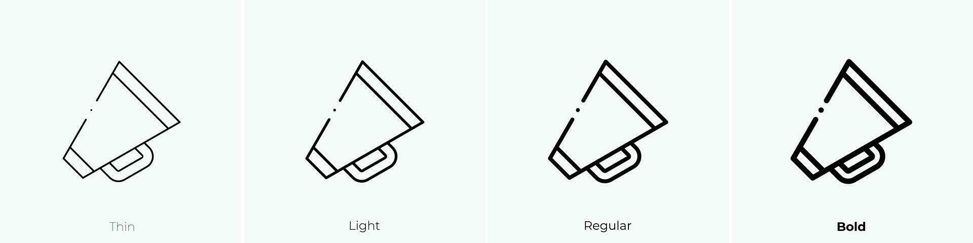 speak icon. Thin, Light, Regular And Bold style design isolated on white background vector