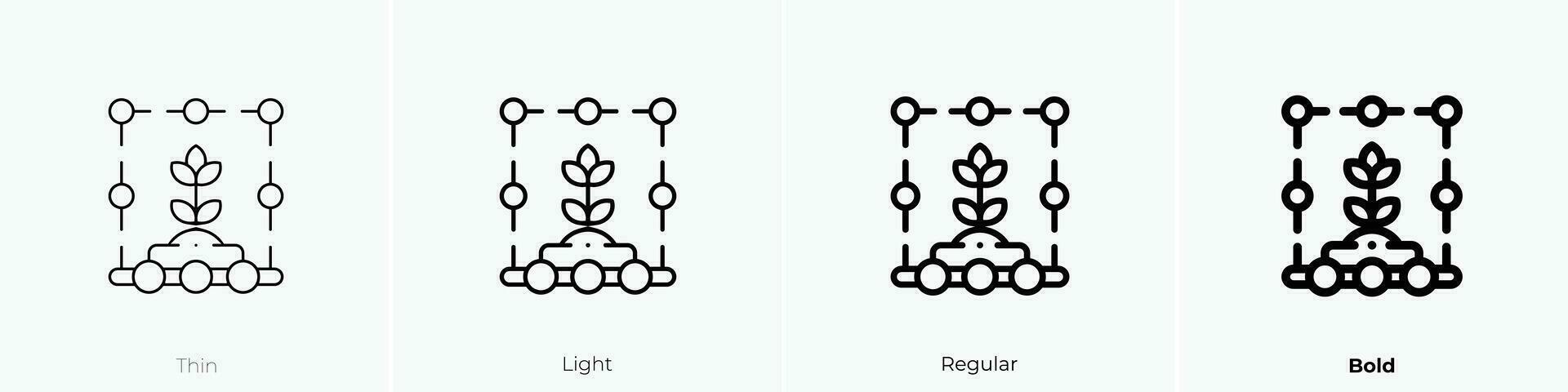 inteligente granja icono. delgado, luz, regular y negrita estilo diseño aislado en blanco antecedentes vector