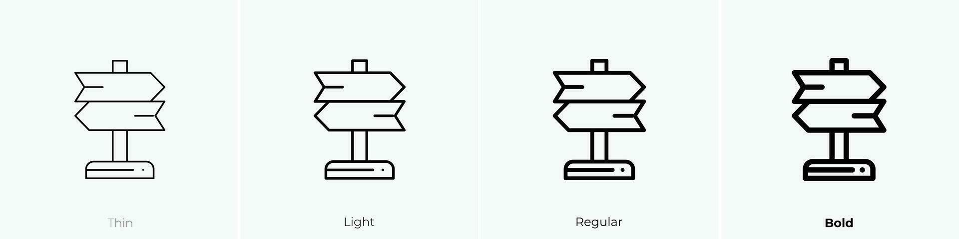 signal icon. Thin, Light, Regular And Bold style design isolated on white background vector