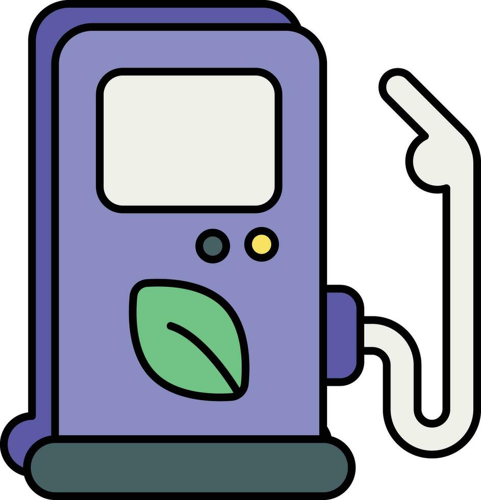 Eco Fuel color outline icon design vector