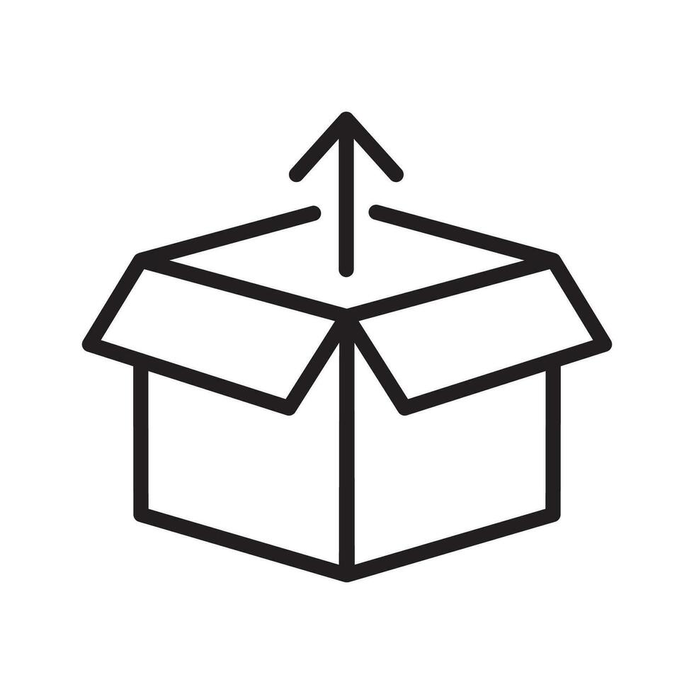 open box package symbol icon vector design illustration