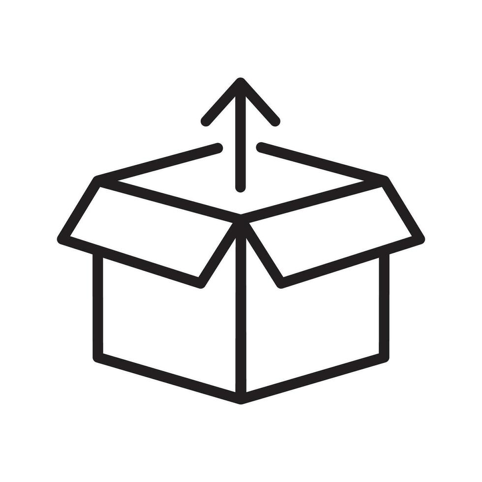 open box package symbol icon vector design illustration