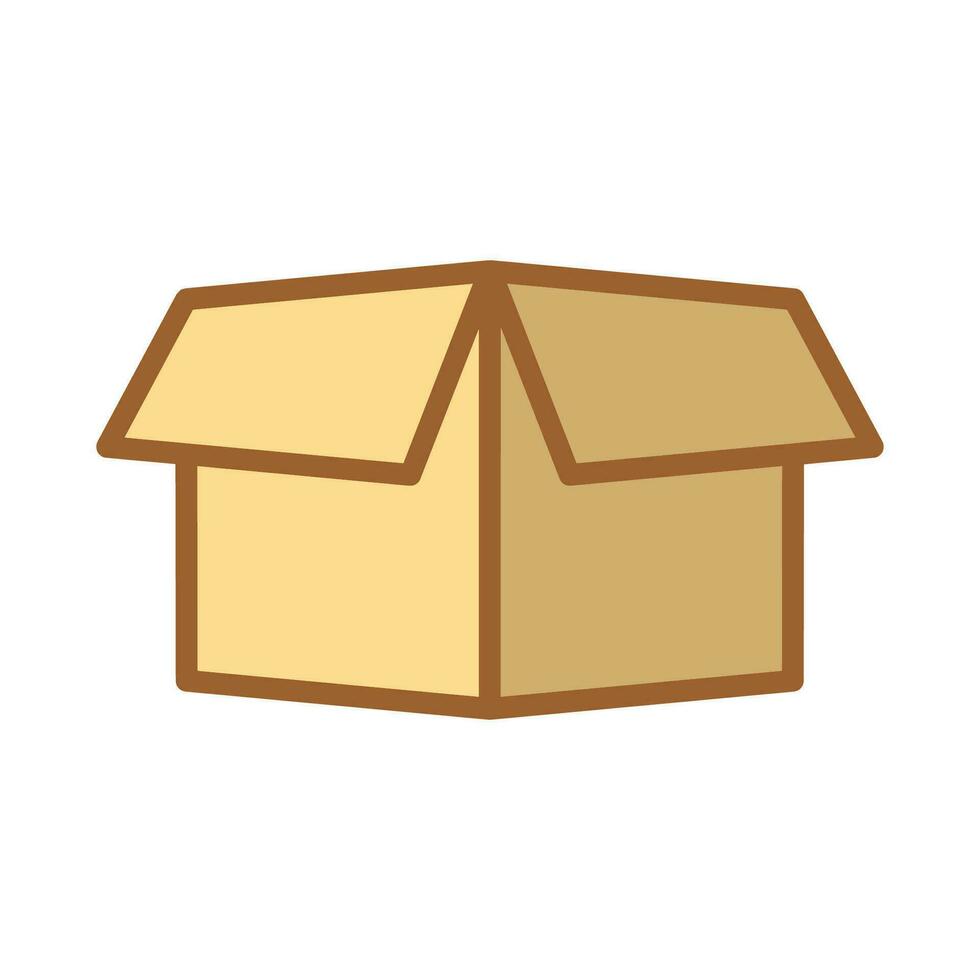 abierto caja paquete símbolo icono vector diseño ilustración