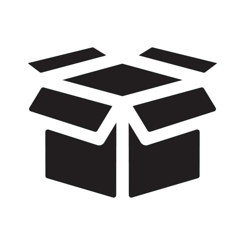 open box package symbol icon vector design illustration