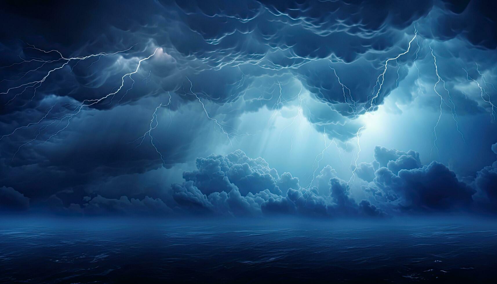 AI Generated Dark sky and clouds background, storm time, dark thunderstorm. photo