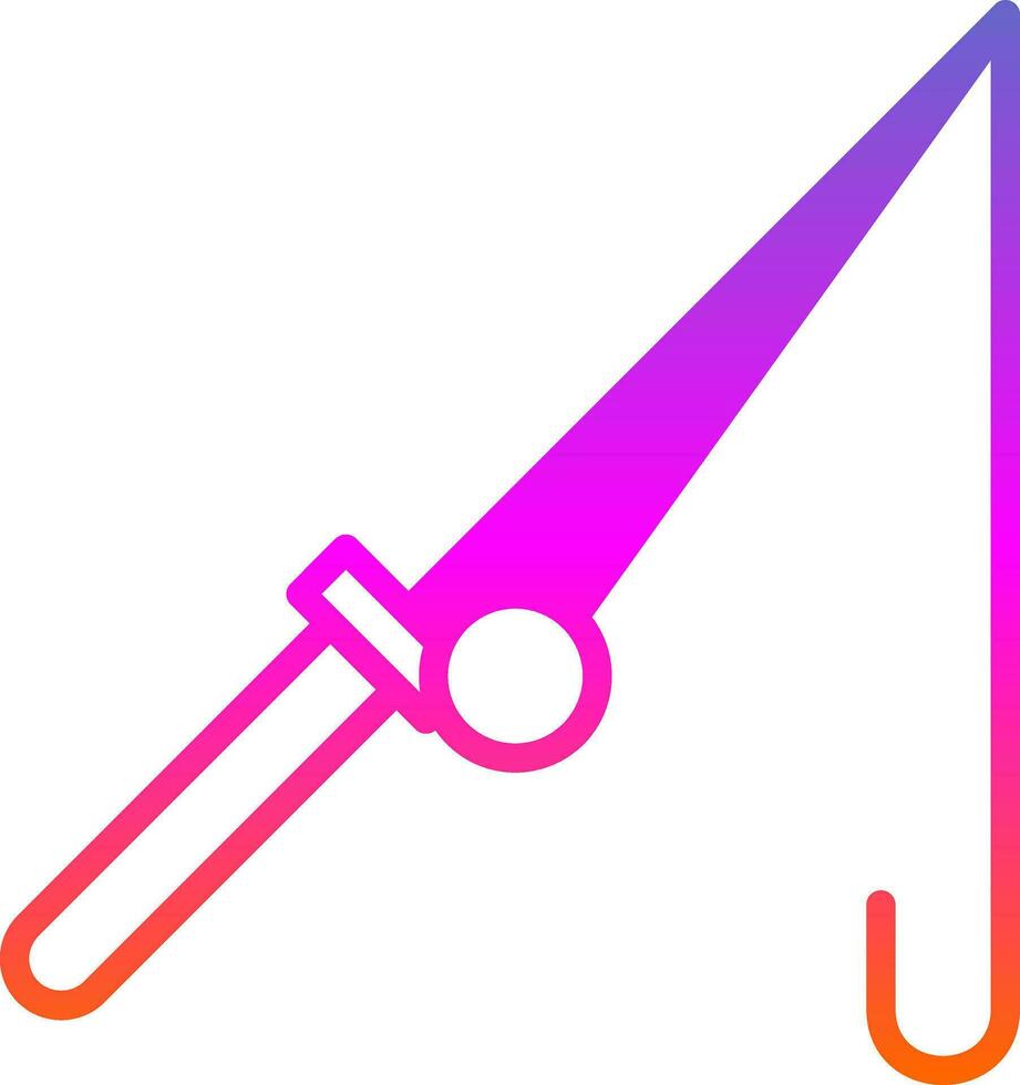 Fishing rod Vector Icon Design