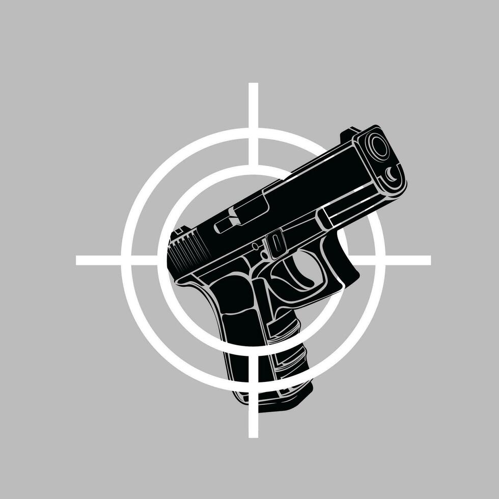 Glock 17 gun illustration vector