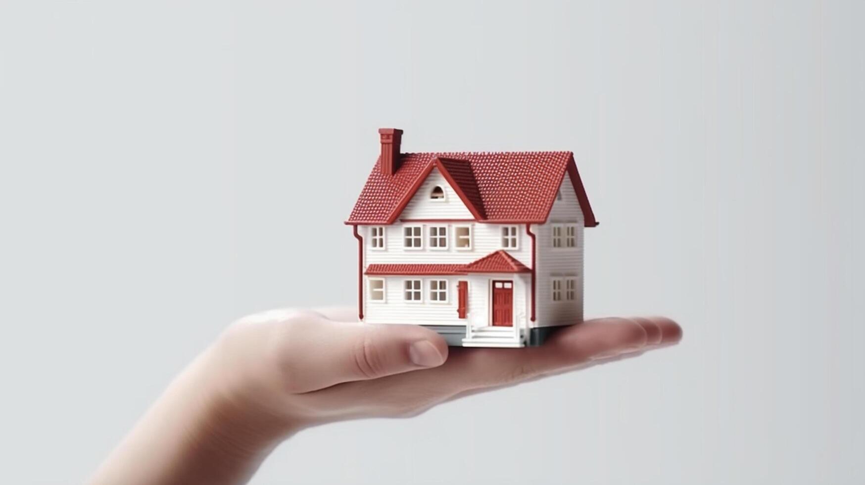 Free photo of real estate or property for template, social media design, architect designing and building a model house.