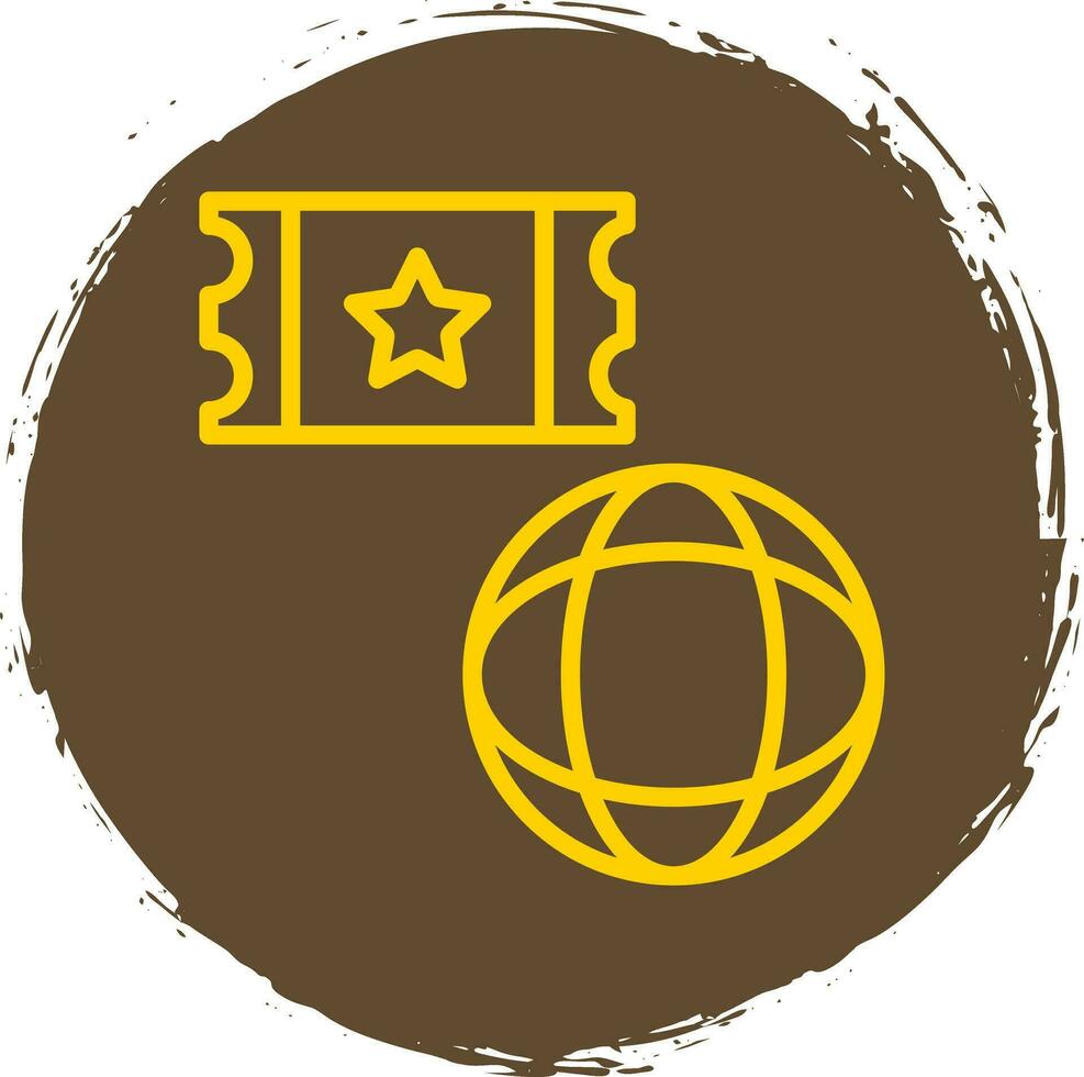 Ticket System Vector Icon Design