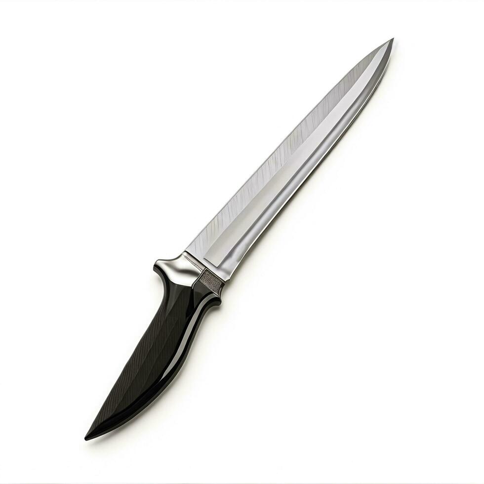 Sharp Knife On A White Background Isolated photo