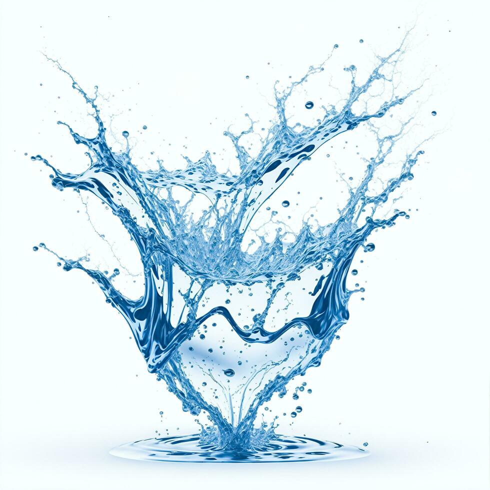 Water Splash On A White Background photo