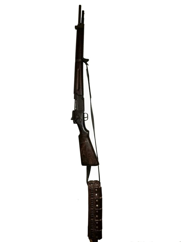 Old War Weapon Karabiner 98 Kurz Kar98 On White Background photo