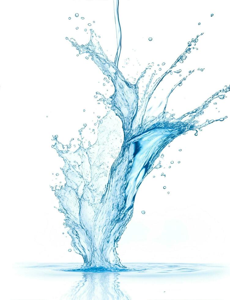 Water Splash On A White Background photo