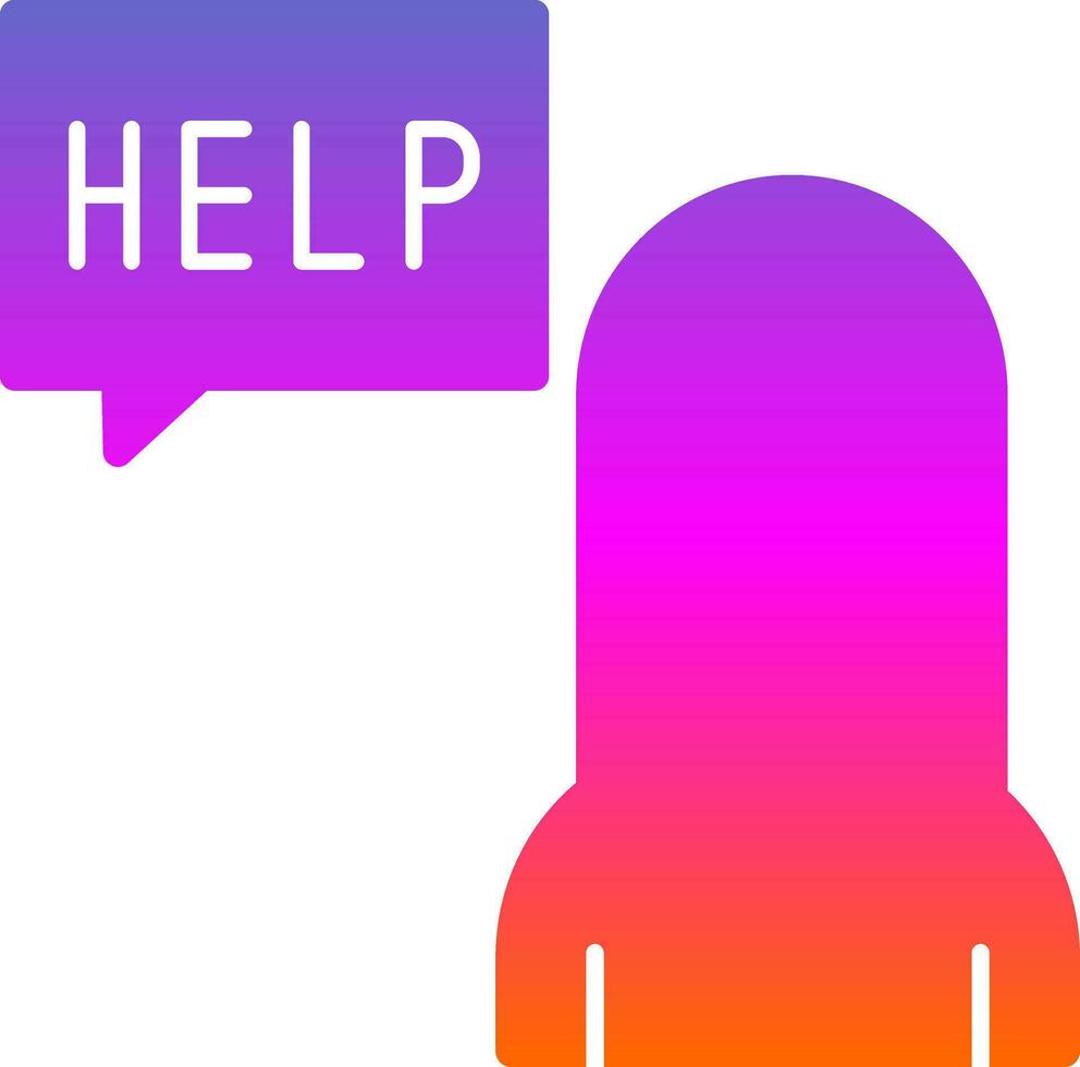 Ask for help Vector Icon Design