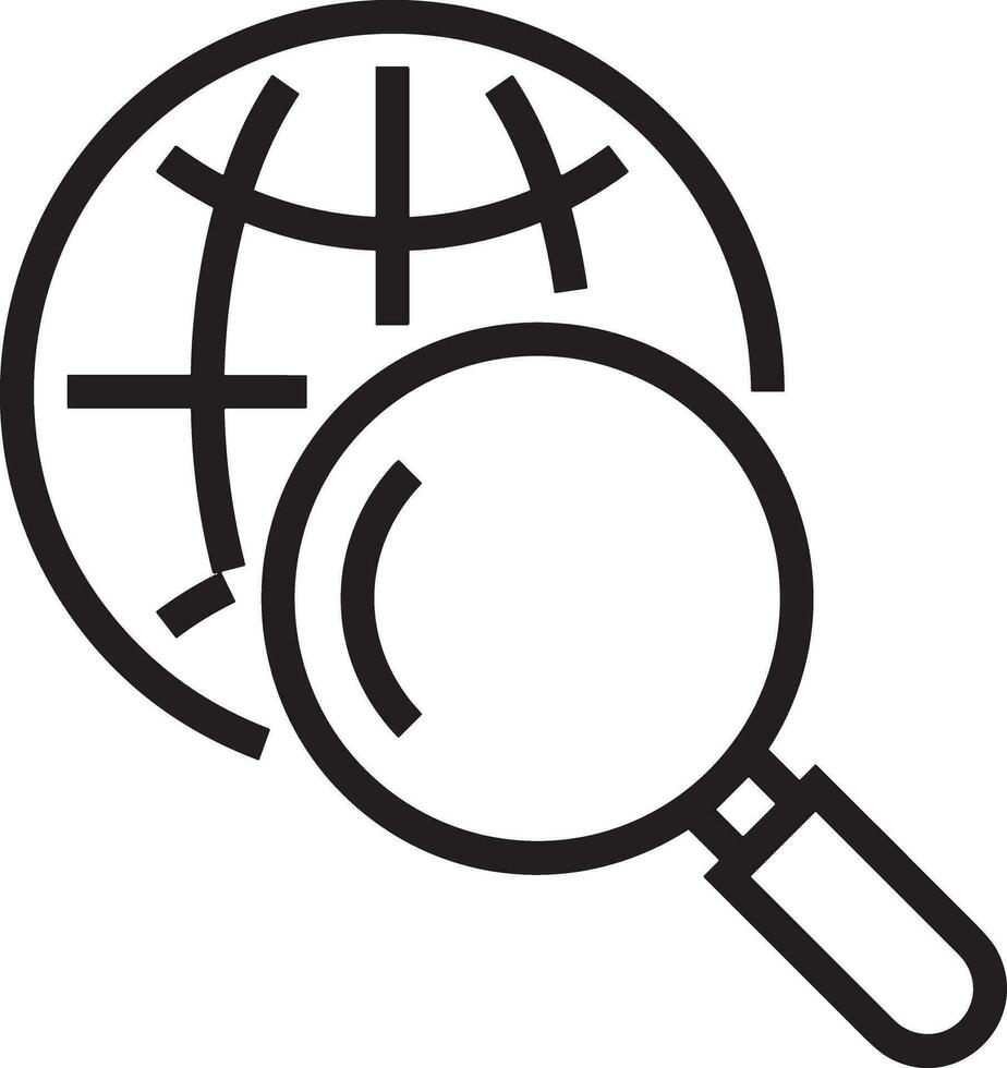 Zoom find icon symbol image vector. Illustration of the search lens design image vector