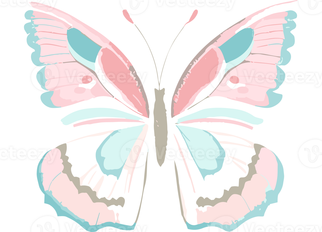 Colorful Butterfly ai generative png