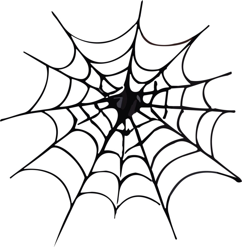 Halloween Spider cobweb ai generative png