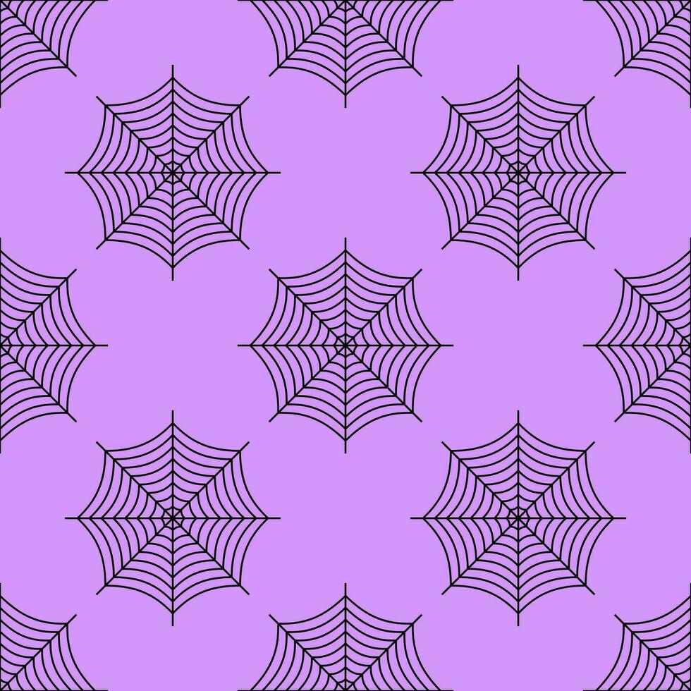 Spider web seamless pattern. Halloween texture perfect for gift wrapping, home decor and textiles vector