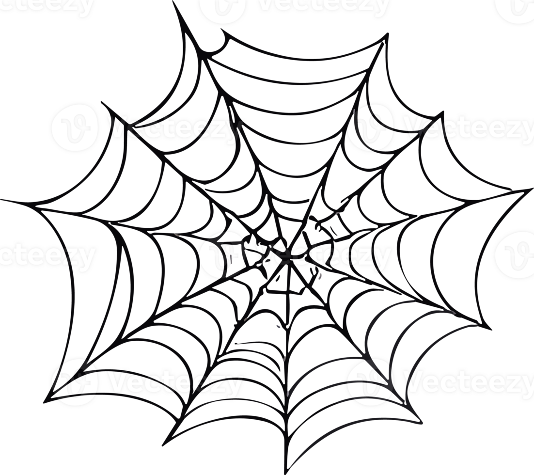 Halloween Spider cobweb ai generative png