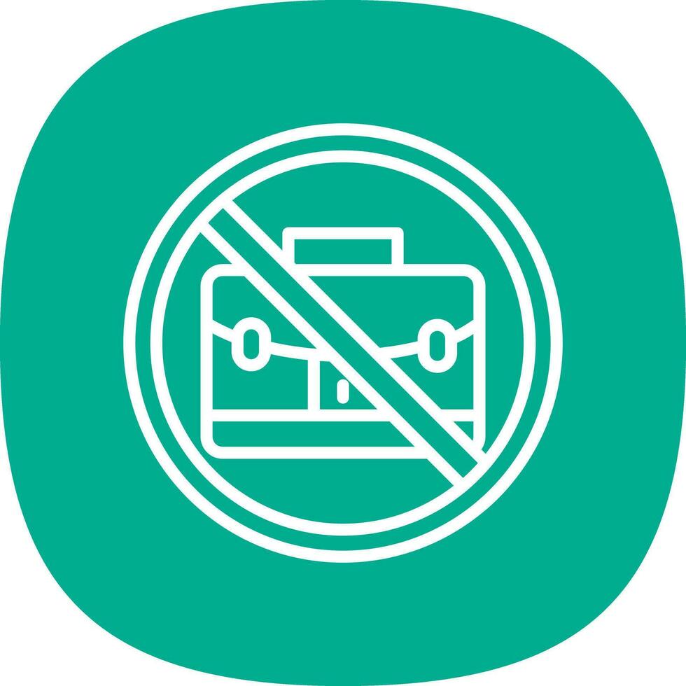 No bag Vector Icon Design
