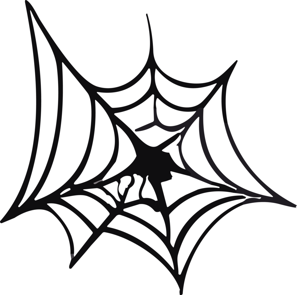 Halloween Spider cobweb ai generative png