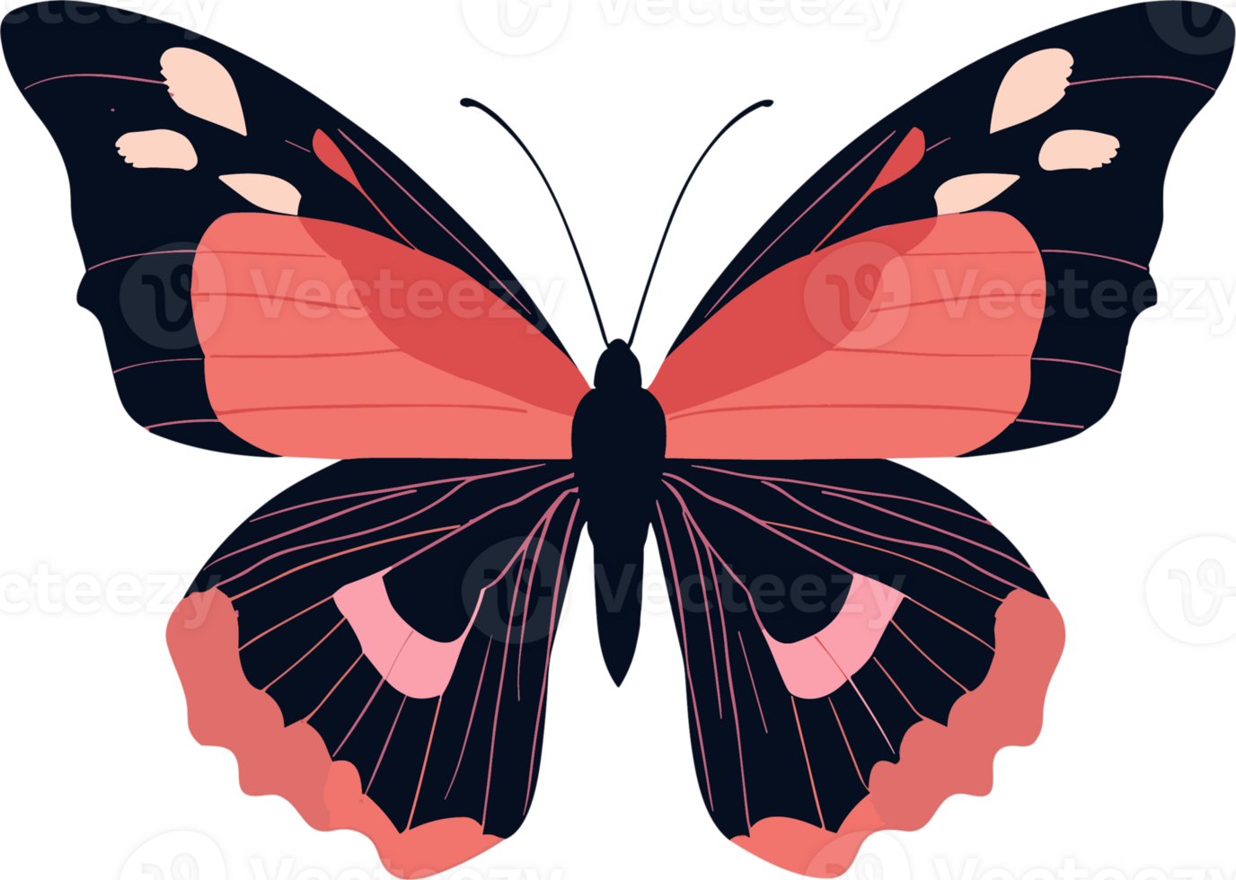 Colorful Butterfly ai generative png
