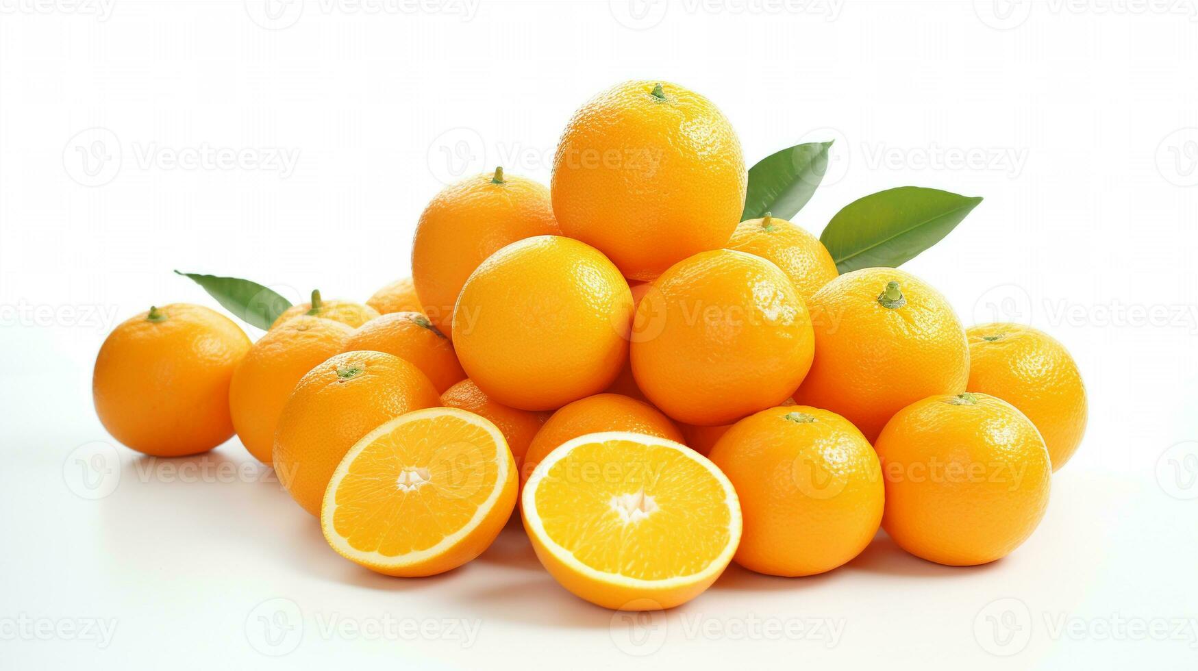 naranja aislado en blanco antecedentes. generativo ai foto