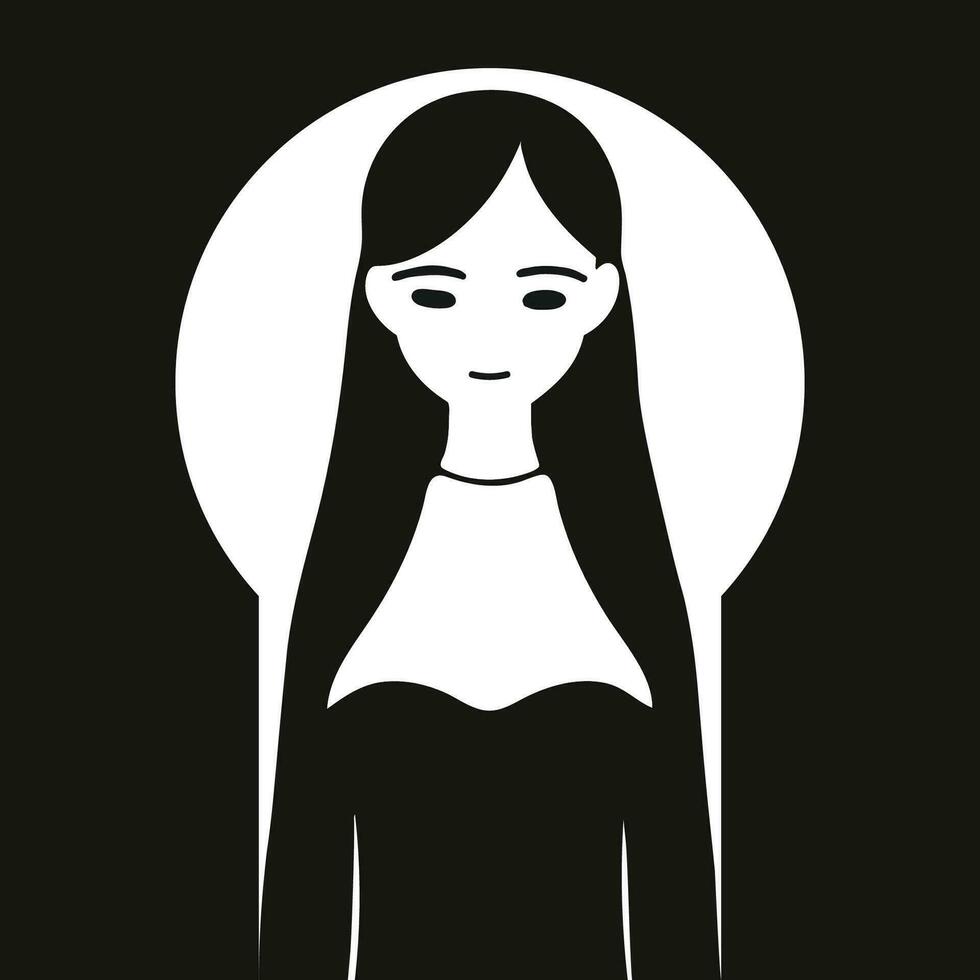 Free vector hand drawn woman silhouette