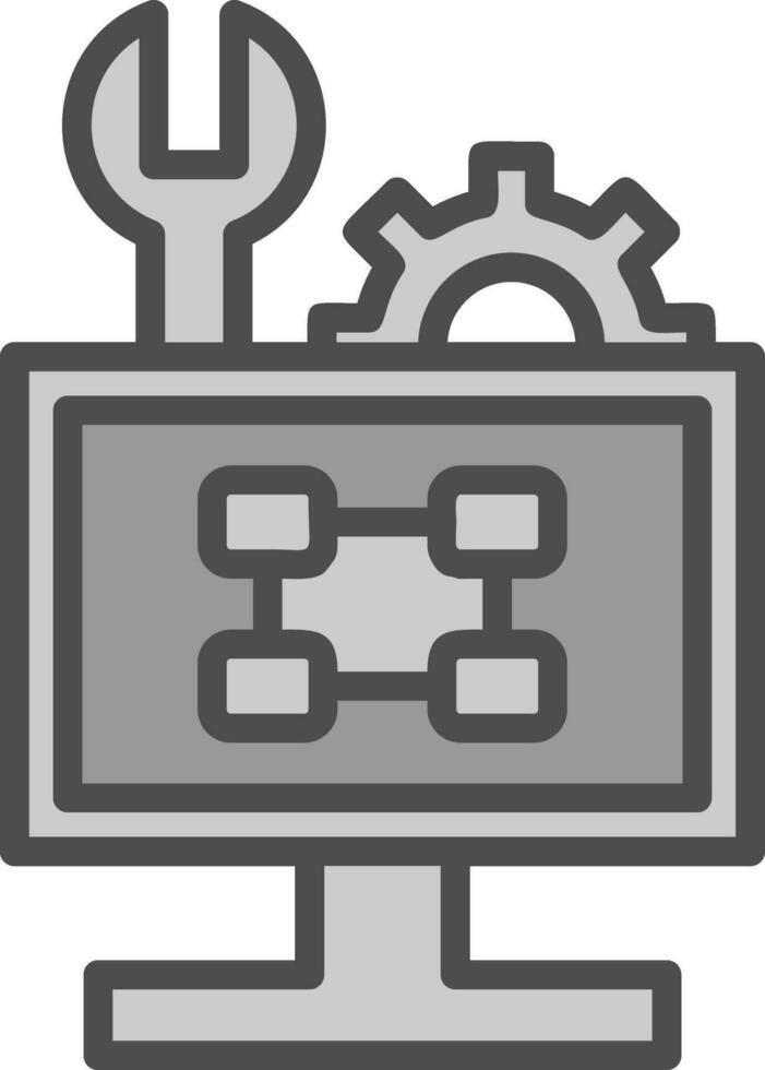 Troubleshooting Flowchart Vector Icon Design