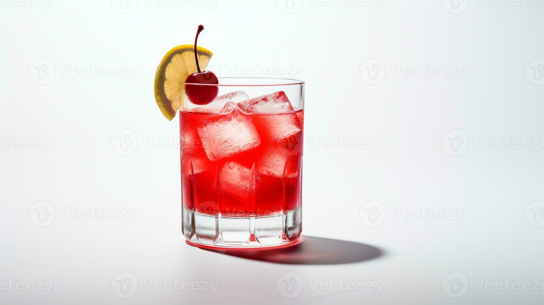 Photo of a Shirley Temple isolated on flat white background. Generative AI