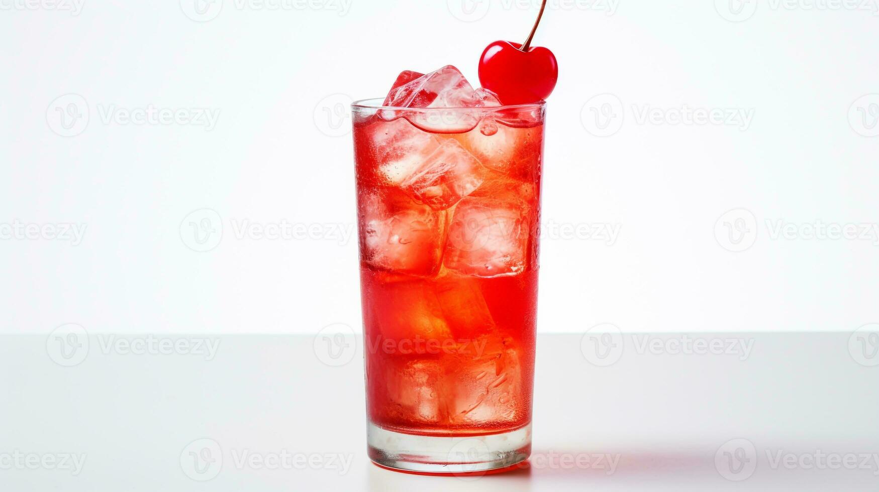 Photo of a Shirley Temple isolated on flat white background. Generative AI