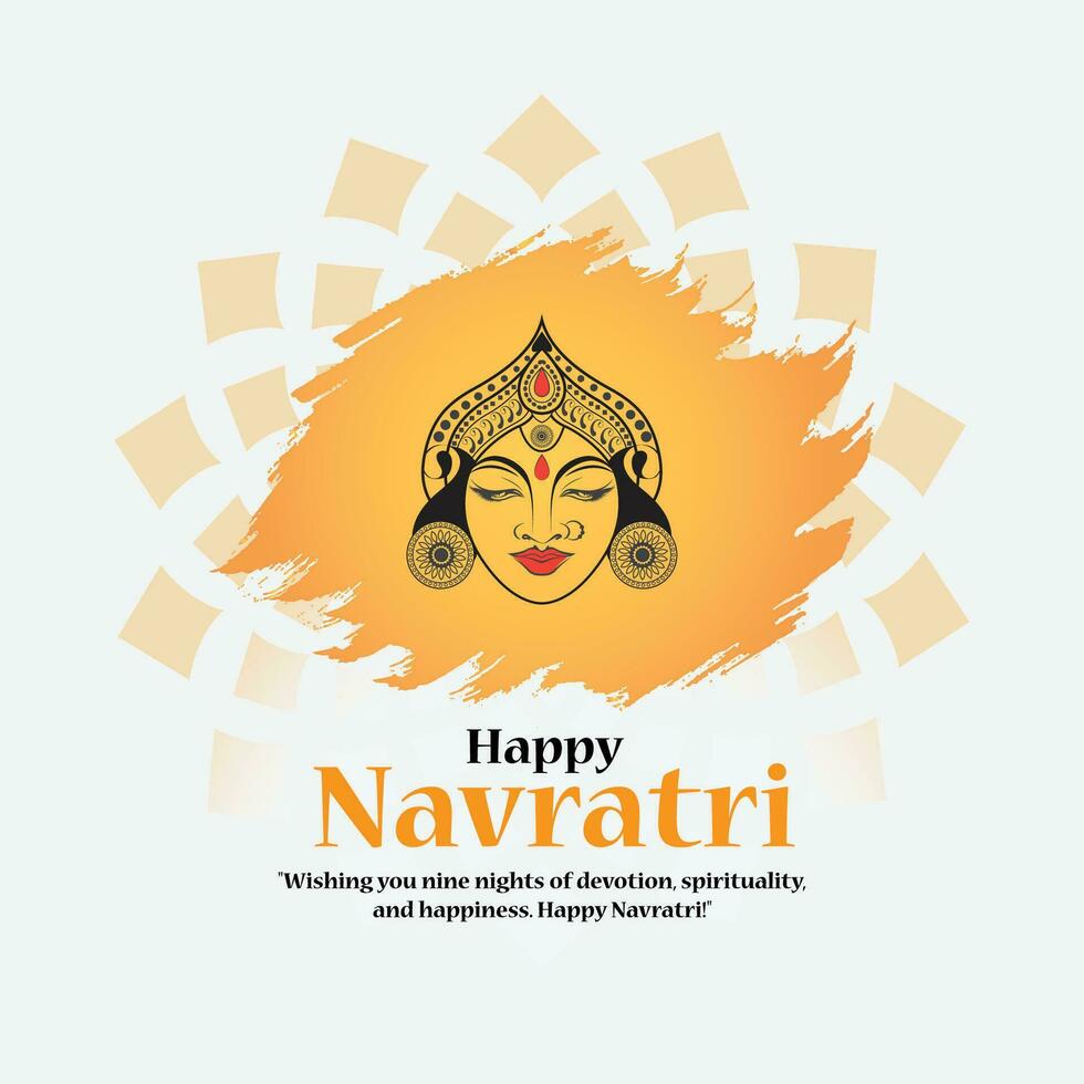 Vibrant Happy Navratri Vector Art