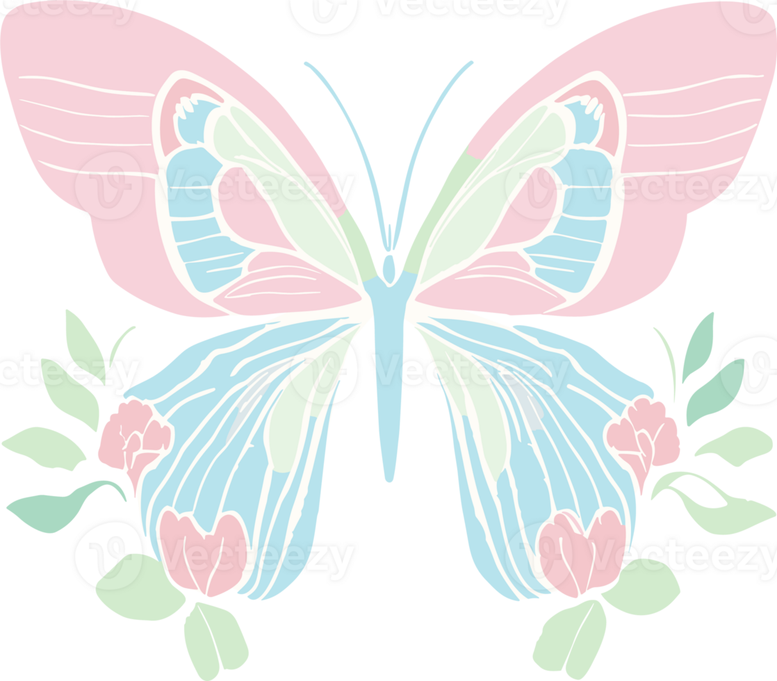 Colorful Butterfly ai generative png