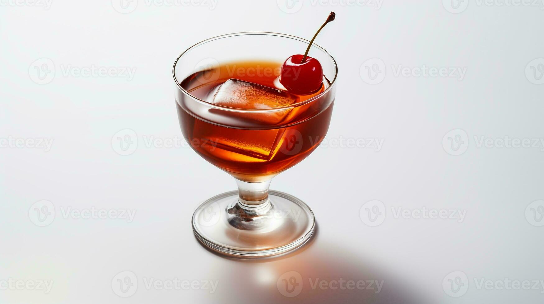 Photo of a Manhattan isolated on flat white background. Generative AI