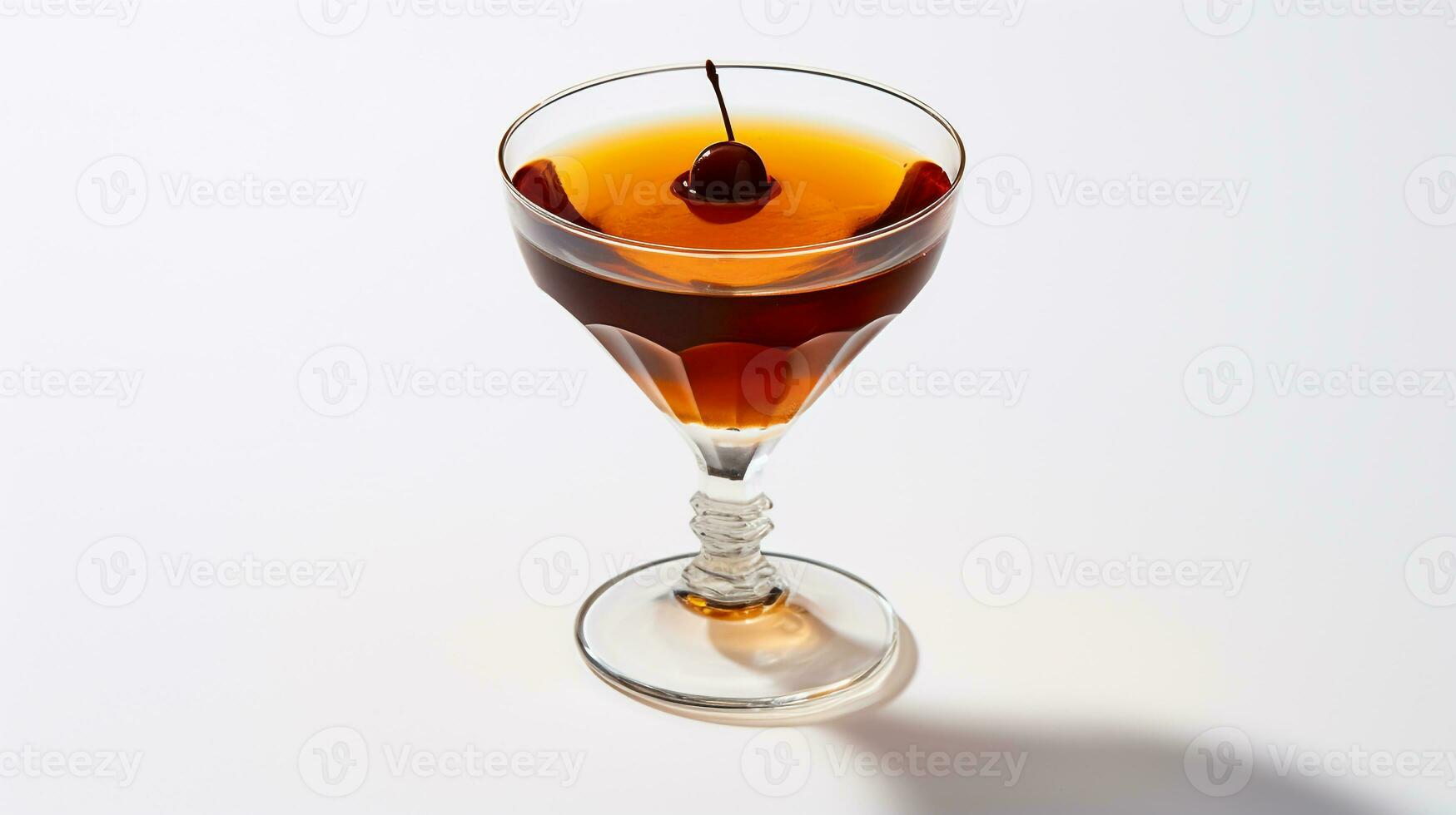 Photo of a Manhattan isolated on flat white background. Generative AI