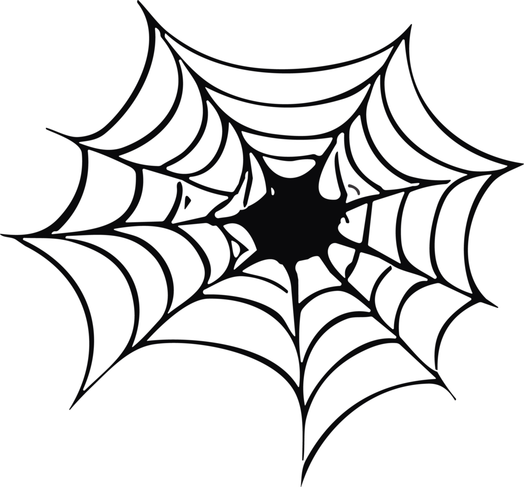 Halloween Spider cobweb ai generative png