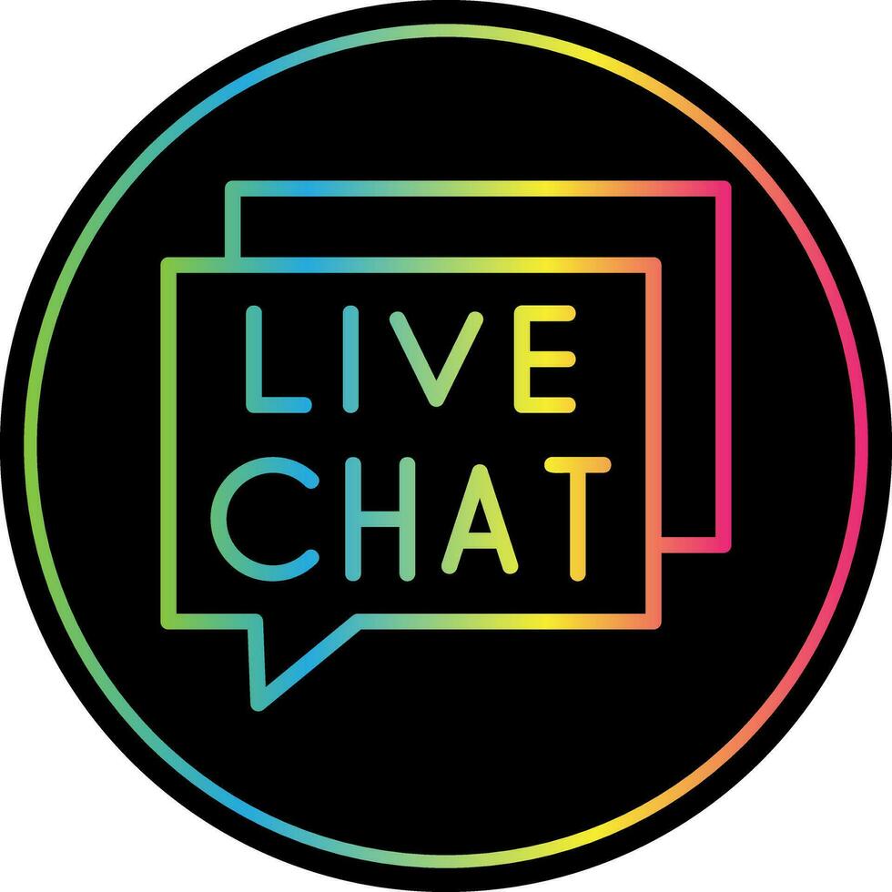 diseño de icono de vector de chat en vivo