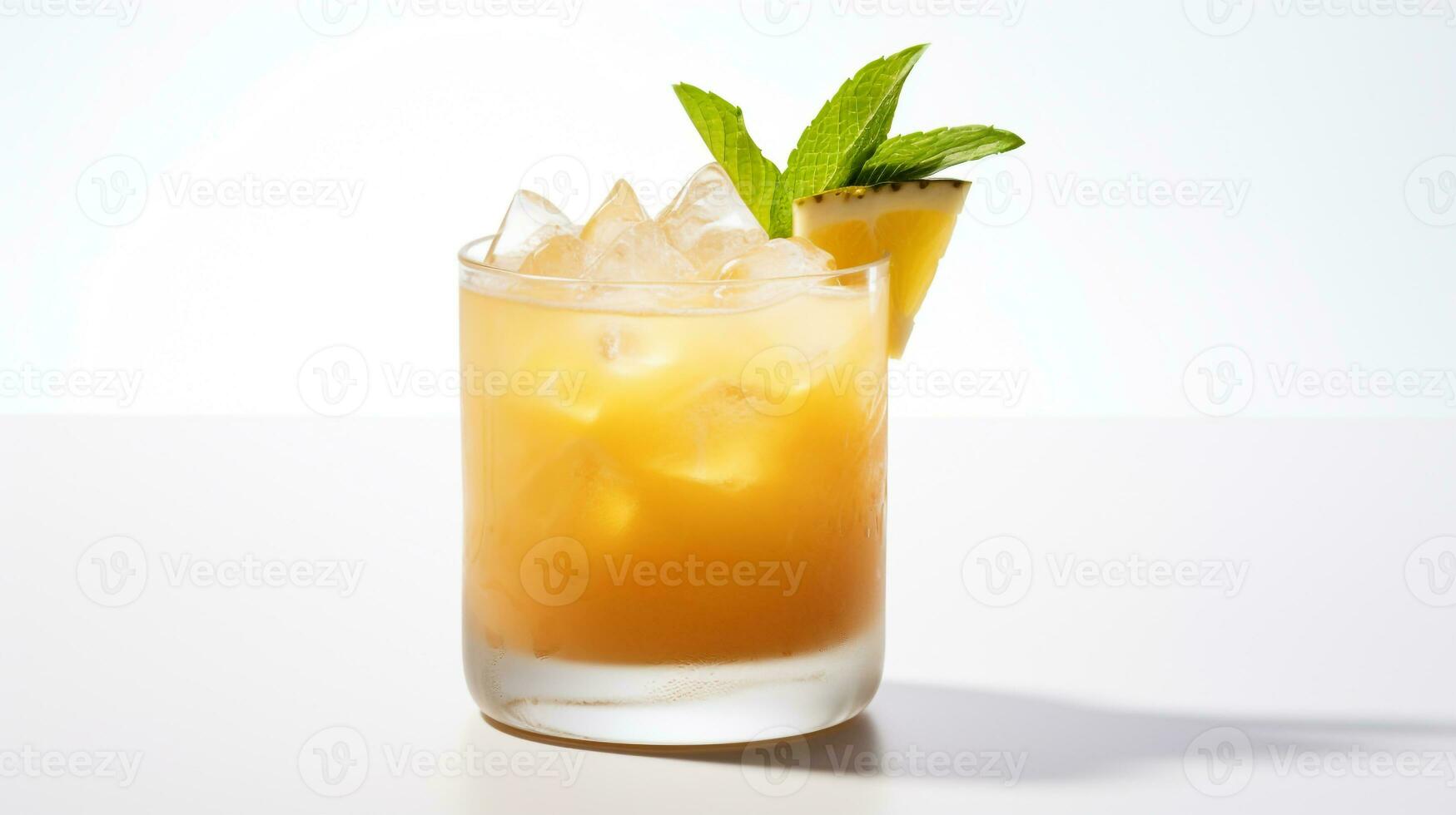 Photo of a Mai Tai drink isolated on white background. Generative AI