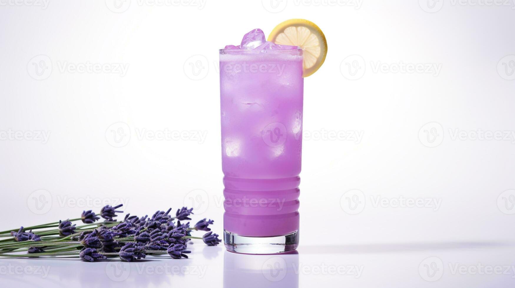 foto de un lavanda limonada bebida aislado en blanco antecedentes. generativo ai