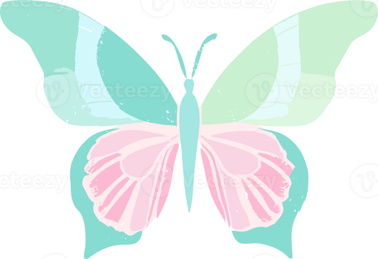 Colorful Butterfly ai generative png