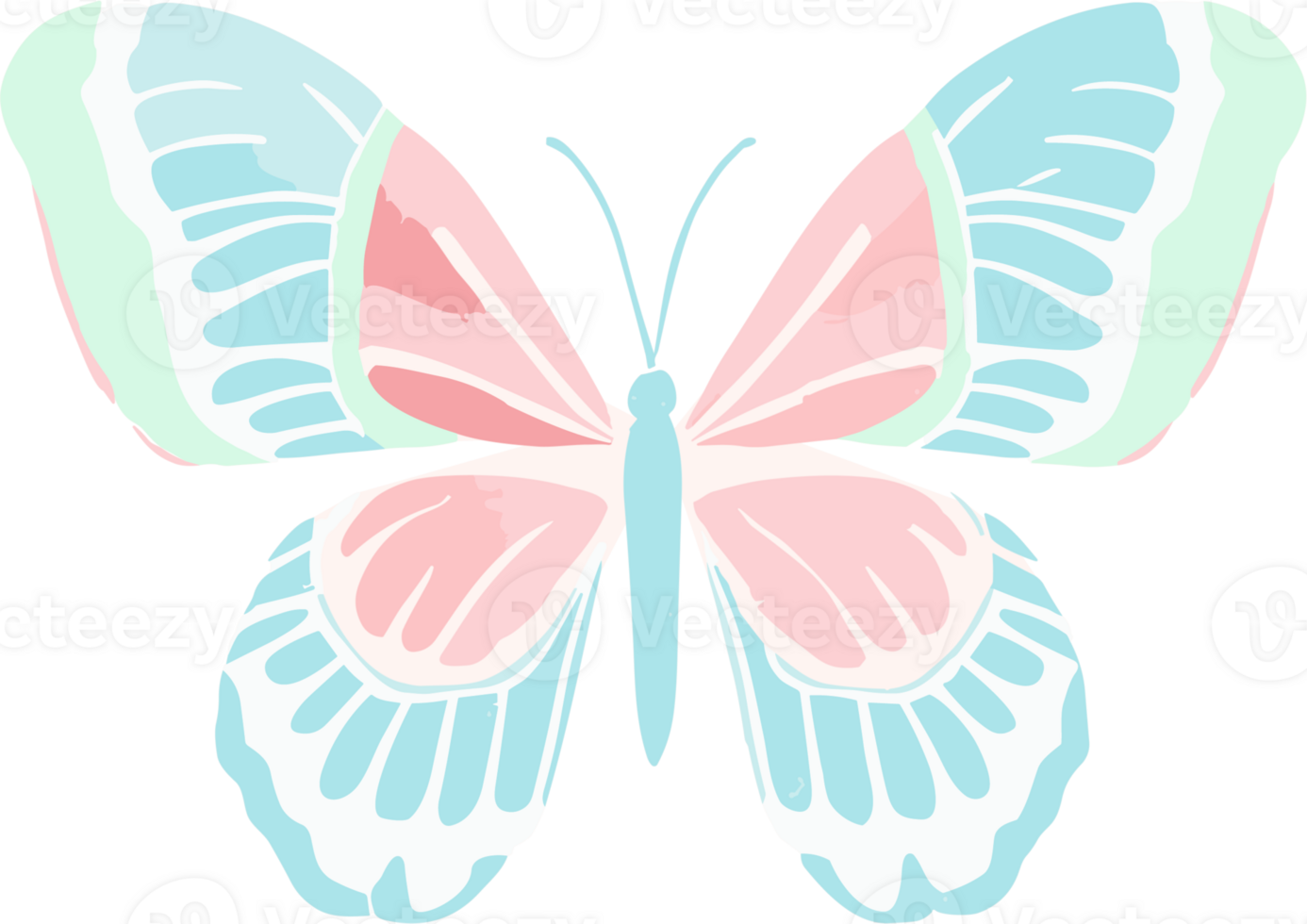 Colorful Butterfly ai generative png