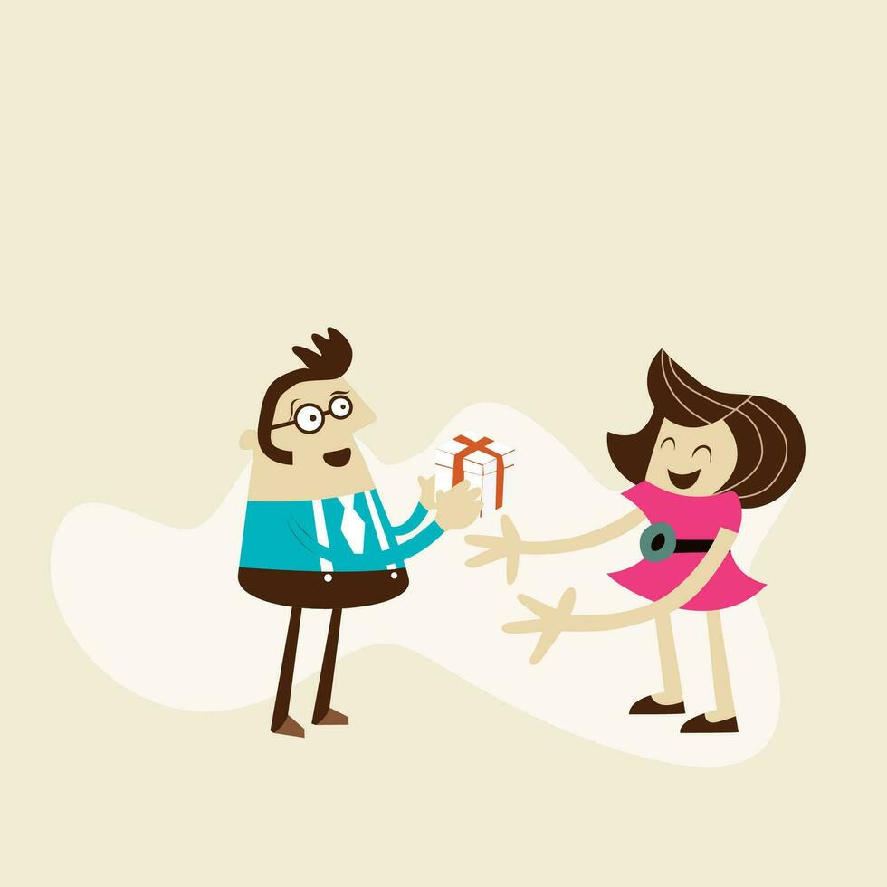 Giving Gifts Illustration vector