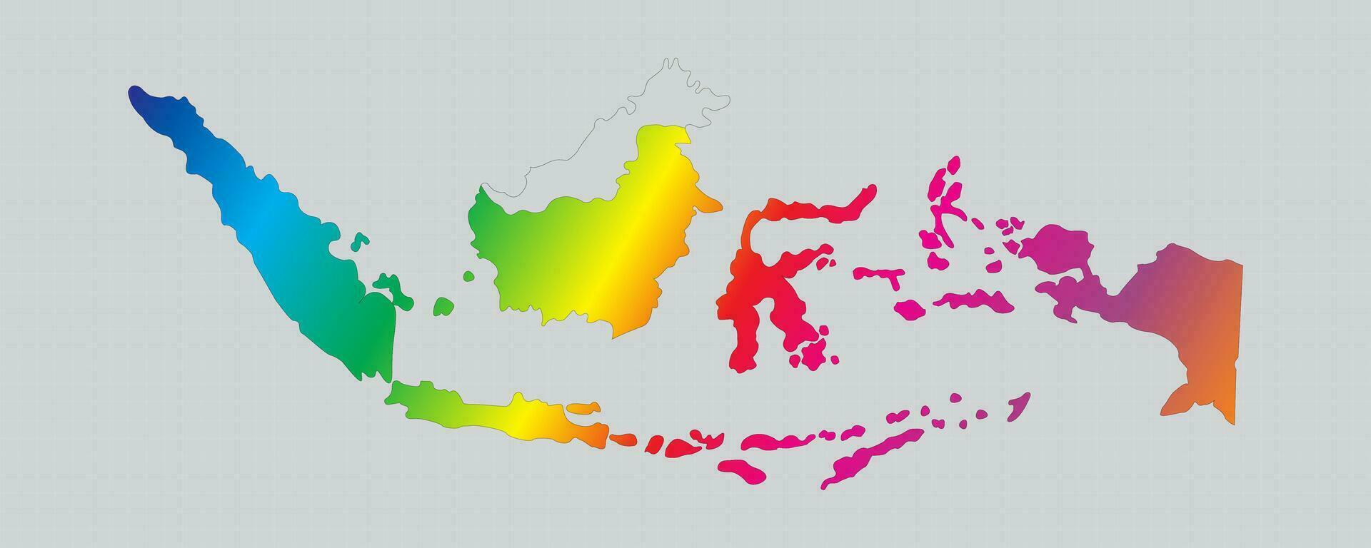 mapa de indonesia vector