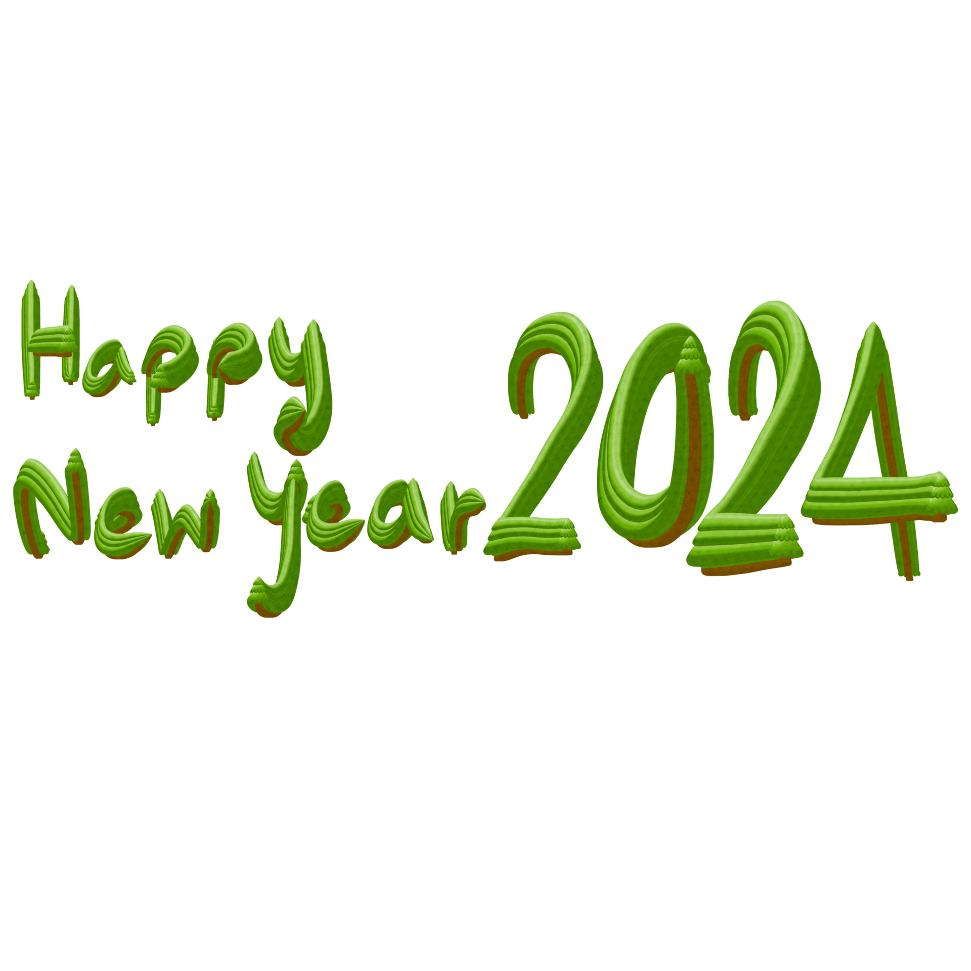 happy new year 2024 green text on transparent background png 30212424 PNG