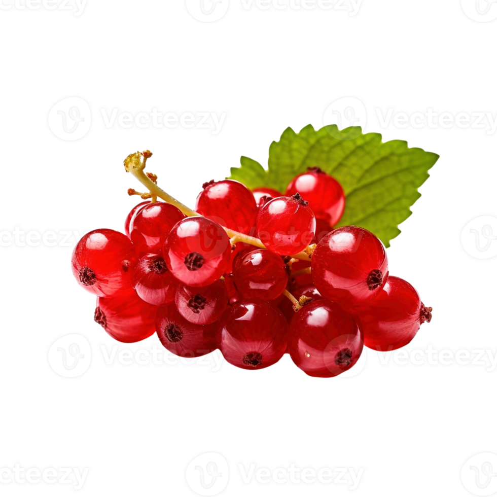 Red currant isolated on transparent background, created with generative AI png