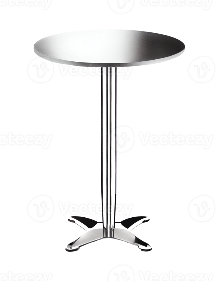 Modern metal table isolated on transparent background, created with generative AI png