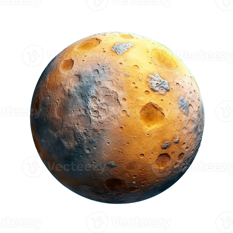 Moon isolated on transparent background, created with generative AI png