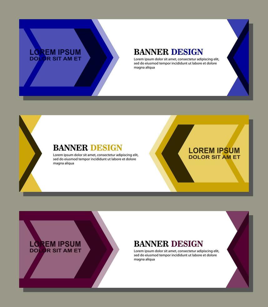 Geometric banner design with Vector presentation template.