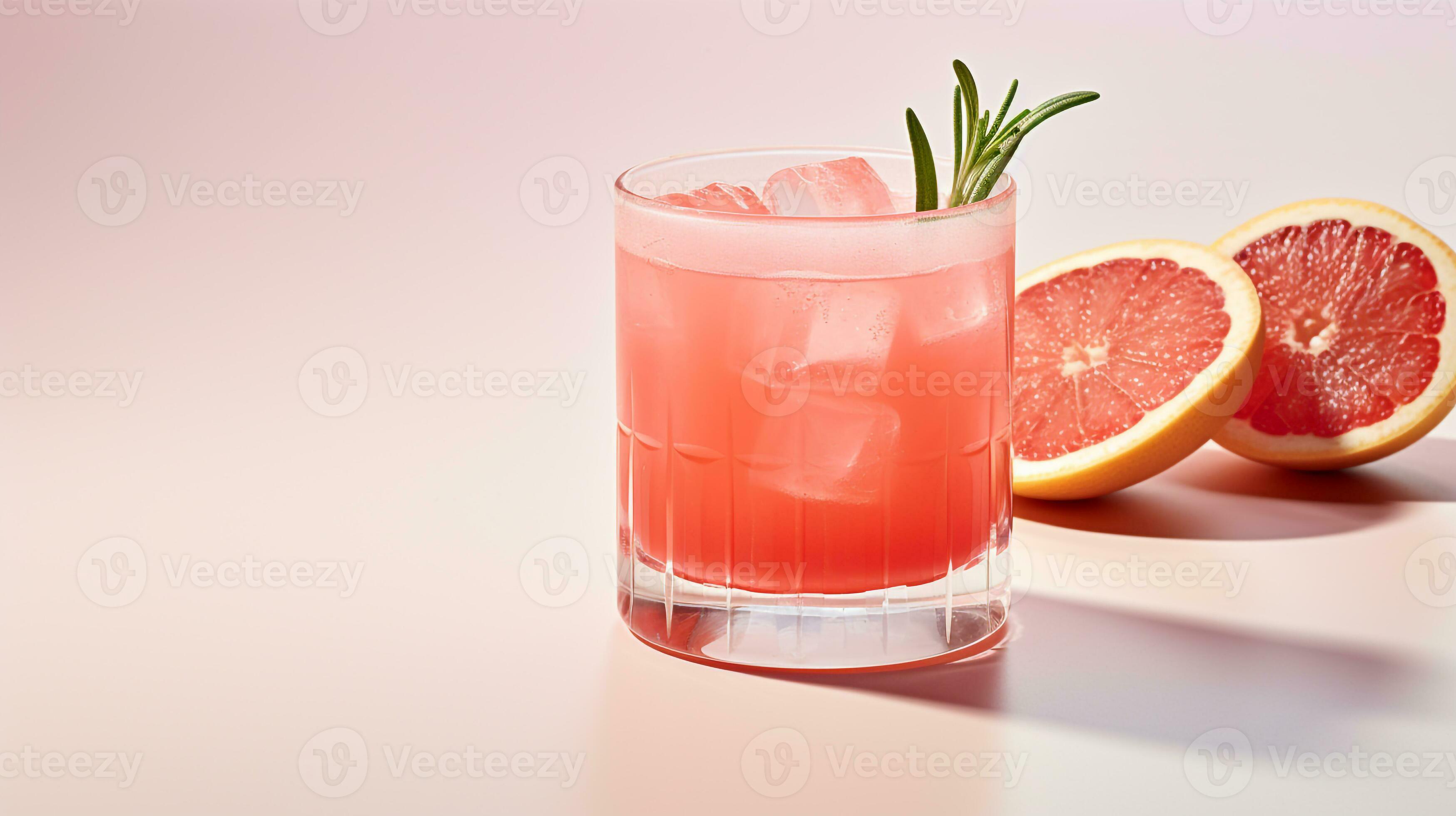 Photo of a Grapefruit Spritzer drink isolated on white background