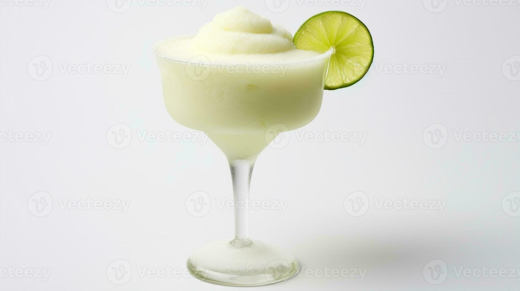 Photo of a Frozen Margarita drink isolated on white background. Generative AI